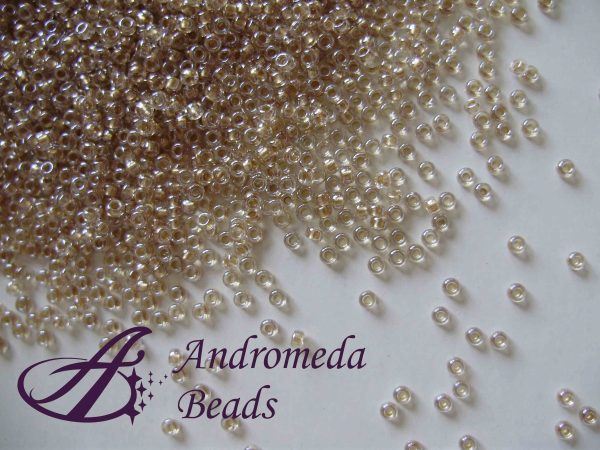 Miyuki Rocailles 15/0 colore 1521 Sparkling Light Bronze Lined Crystal 5g