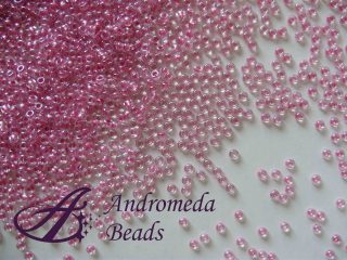 Miyuki Rocailles 15/0 colore 1524 Sparkling Rose Lined Crystal 5g