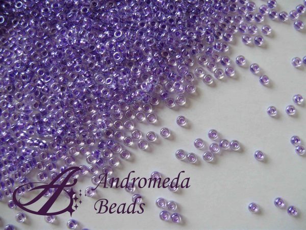 Miyuki Rocailles 15/0 colore 1531 Sparkling Purple Lined Crystal 5g