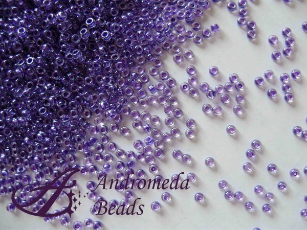 Miyuki Rocailles 15/0 colore 1558 Sparkling Violet Lined Crystal 5g