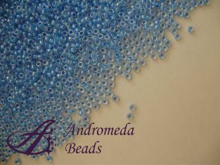 Miyuki Rocailles 15/0 colore 2205 Lined Light Blue AB 5g