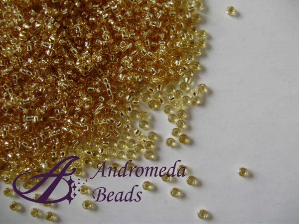 Miyuki Rocailles 15/0 colore 3 Gold Silver Lined 5g