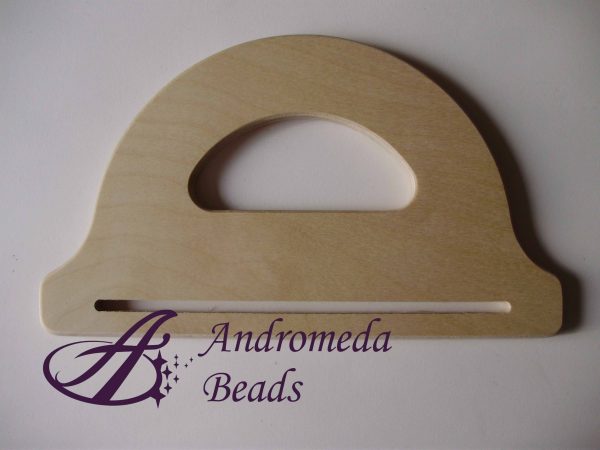 Coppia di Manici per Borsa in Legno Grezzo 25x15cm