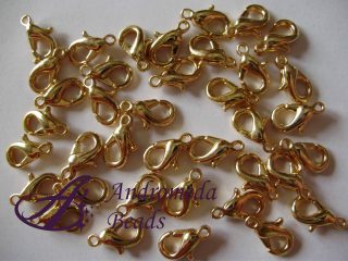 4 Moschettoni colore Oro 5x11mm nickel free