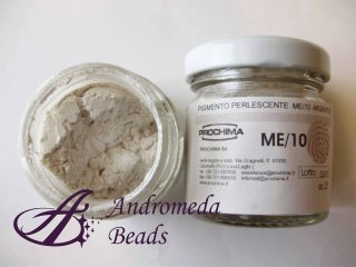 Pigmento in Polvere per Resina colore Perlescente Argento 25ml