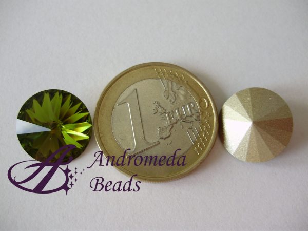 Cristallo Swarovski Round Stone 1122 14mm Olivine