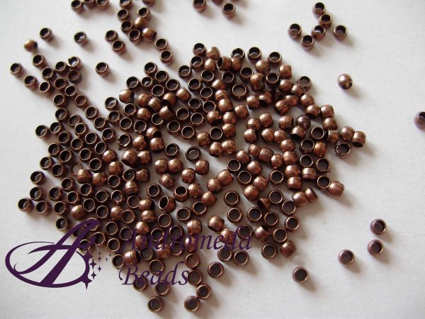 25 Schiaccini Rame Antico 2mm nickel free