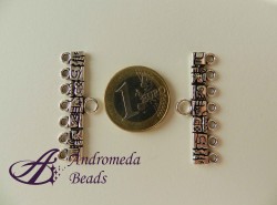 Set Chiusura Multifilo a Scatto 38x9mm colore Argento Antico
