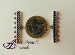 Set Chiusura Multifilo 33x7mm colore Argento Antico