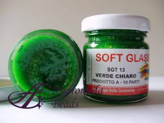 Resina Epossidica Bicomponente Soft Glass colore Verde Chiaro 40gr