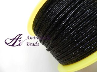 1 Metro Sfuso di Piattina Soutache Lamè 3mm colore Nero