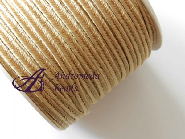 1 Metro Sfuso di Piattina Soutache 3mm colore Beige