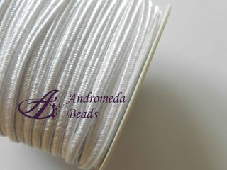 1 Metro Sfuso di Piattina Soutache 3mm colore Bianco