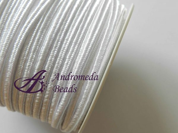 1 Metro Sfuso di Piattina Soutache 3mm colore Bianco