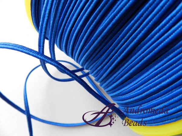 1 Metro Sfuso di Piattina Soutache 3mm colore Blu Elettrico