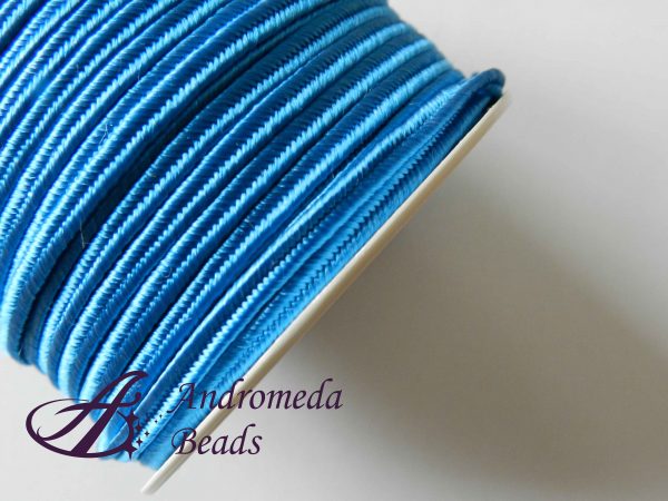 1 Metro Sfuso di Piattina Soutache 3mm colore Blu Turchese