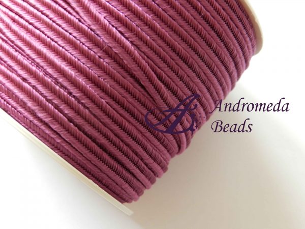 1 Metro Sfuso di Piattina Soutache 3mm colore Ciclamino