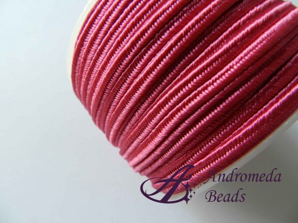 1 Metro Sfuso di Piattina Soutache 3mm colore Fucsia