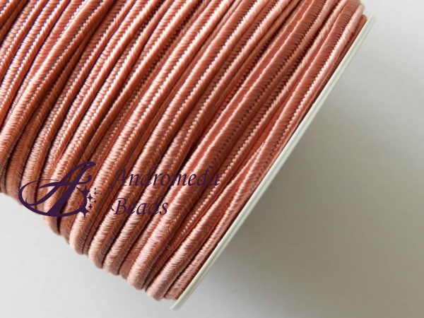 1 Metro Sfuso di Piattina Soutache 3mm colore Rosa Antico