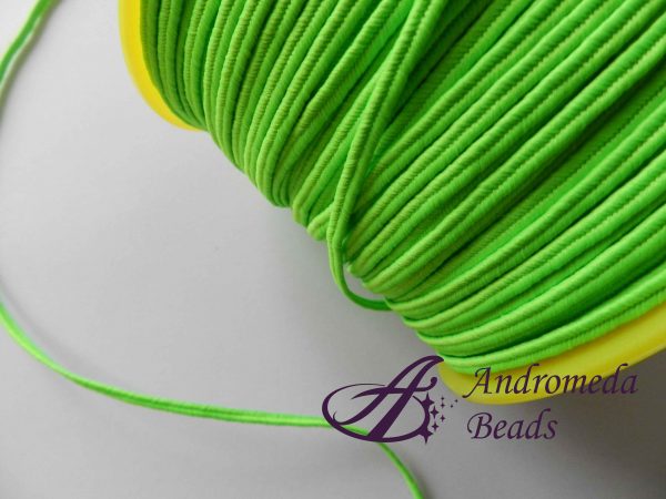 1 Metro Sfuso di Piattina Soutache 3mm colore Verde Neon