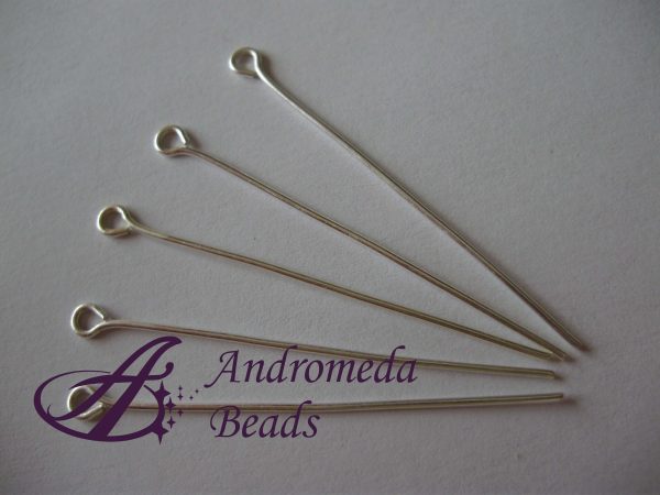 10 Spilli con anello colore Argento 4cm nickel free