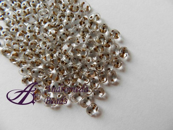SuperDuo 5x2.5mm colore 00030/44817 Crystal Brown Lined 10g