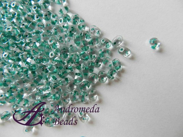SuperDuo 5x2.5mm colore 00030/44859 Crystal Green Lined 10g