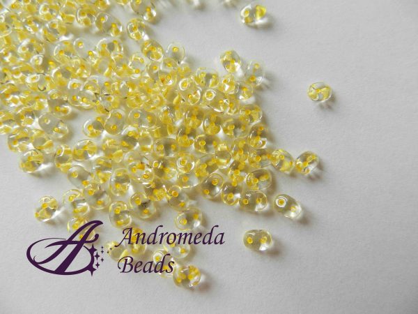 SuperDuo 5x2.5mm colore 00030/44886 Crystal Yellow Lined 10g