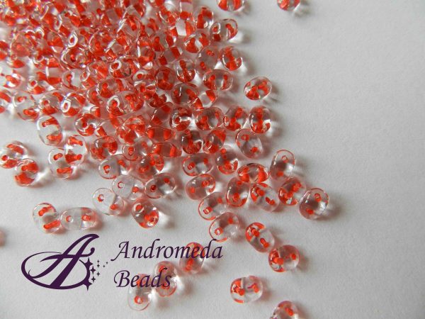 SuperDuo 5x2.5mm colore 00030/44893 Crystal Red Lined 10g