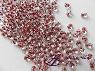 SuperDuo 5x2.5mm colore 00030/44898 Crystal Dark Red Lined 10g
