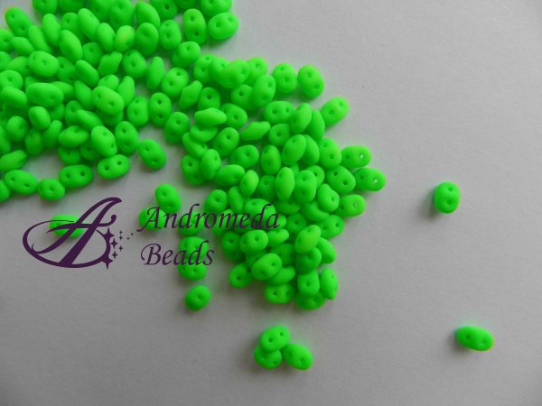 SuperDuo 5x2.5mm colore 03000/25124 Neon Green Matte 10g