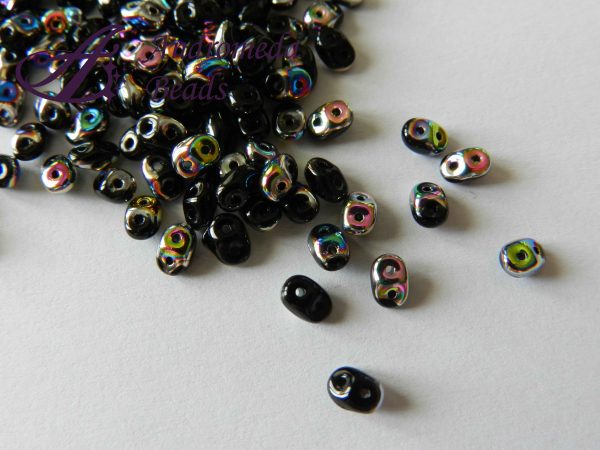 SuperDuo 5x2.5mm colore 23980/28101 Jet Vitrail 10g