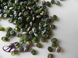 SuperDuo 5x2.5mm colore 50230/28171 Olivine Vitrail Matte 10g