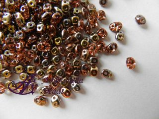 SuperDuo 5x2.5mm colore 70120/27101 Rosaline Capri Gold 10g