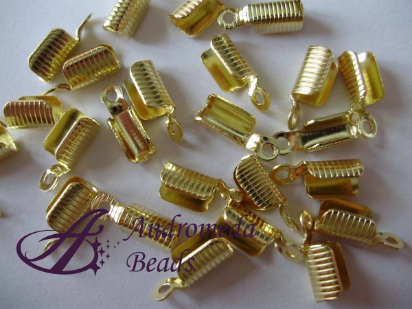 5 Terminali color Oro 2x11mm nickel free