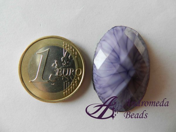 Cabochon in Resina 29x20mm colore Lilla