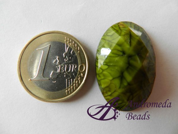 Cabochon in Resina 29x20mm colore Verde
