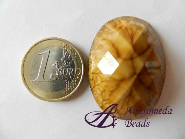 Cabochon in Resina 36x27mm colore Cannella