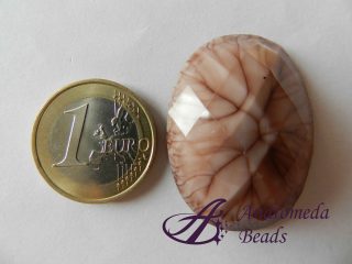 Cabochon in Resina 36x27mm colore Rosa Antico