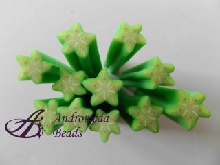 Canes: 1 Barretta in Pasta Polimerica (simil Fimo) Carambola