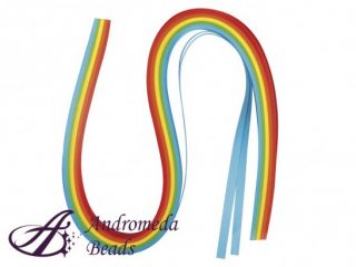 Carta per Quilling 53x0.6cm colore Arcobaleno 100pz