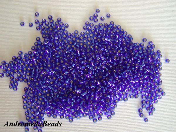 Perline di Conteria 9/0 Rocailles Zaffiro Anima Ag 10gr