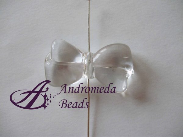Fiocchetto in Acrilico Trasparente 28x15mm colore Cristallo - immagine 2