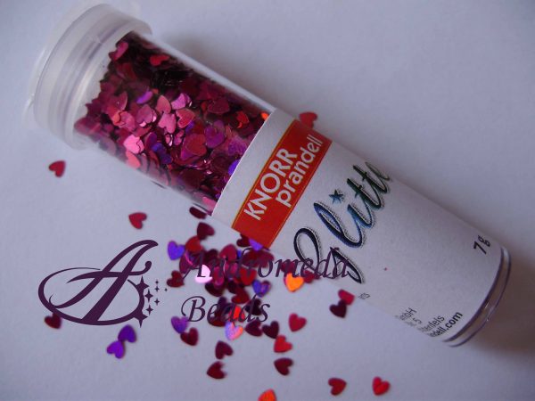 Cuori Glitter Knorr Prandell colore Fucsia Olografico 7g