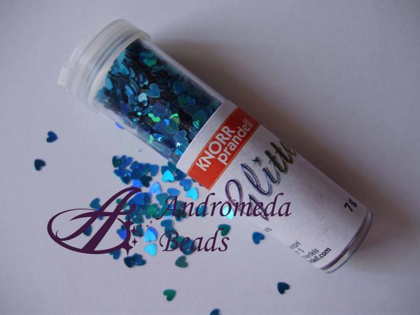 Cuori Glitter Knorr Prandell colore Turchese Olografico 7g
