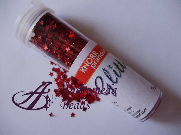 Stelline Glitter Knorr Prandell colore Rosso Olografico 7g