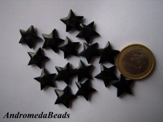 Stellina di Madreperla Sfaccettata Nera 12x14mm