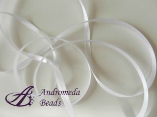 Nastro Doppio Raso 6mm colore Bianco Rotolo 50m