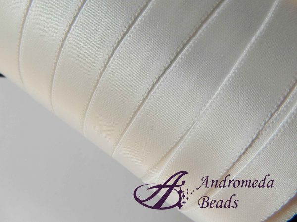 Nastro Doppio Raso 10mm colore Bianco Rotolo 100m