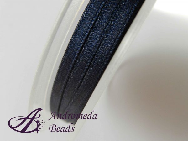 Nastro Doppio Raso 3mm colore Blu Rotolo 50m